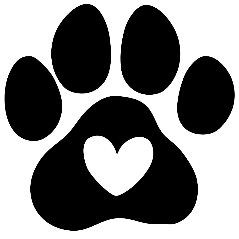 icone patte de chien avec un coeur
