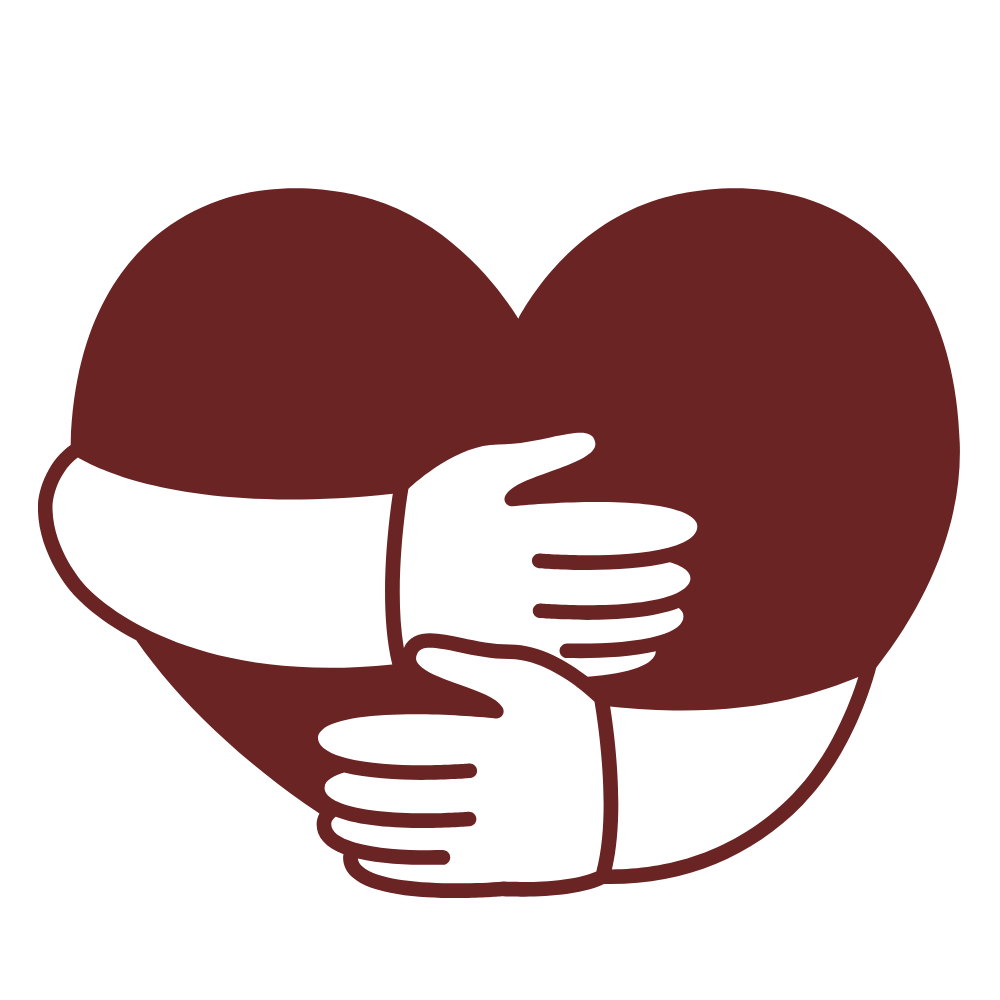 logo personne qui fait un câlin à un coeur